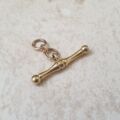 T Bar Charm Pendant in 9ct Gold