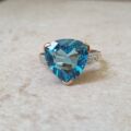 Reserved – Swiss Blue Topaz Ring in 9ct Gold