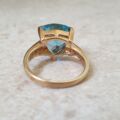 Reserved – Swiss Blue Topaz Ring in 9ct Gold