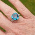 Reserved – Swiss Blue Topaz Ring in 9ct Gold