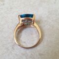 Reserved – Swiss Blue Topaz Ring in 9ct Gold