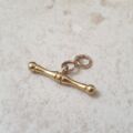 T Bar Charm Pendant in 9ct Gold