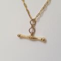 T Bar Charm Pendant in 9ct Gold