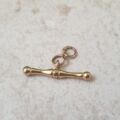 T Bar Charm Pendant in 9ct Gold