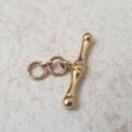 T Bar Charm Pendant in 9ct Gold