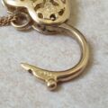 Flower Design Heart Padlock in 9ct Gold