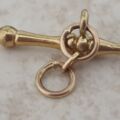 T Bar Charm Pendant in 9ct Gold
