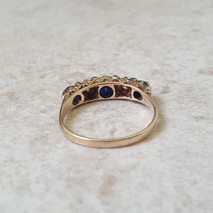Sapphire and Diamond Ring in 9ct Gold