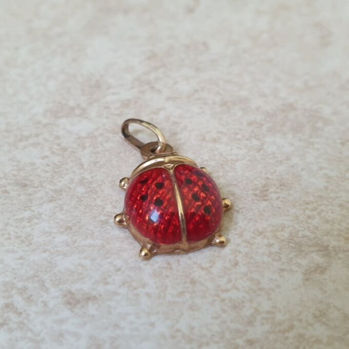 Ladybird Charm Pendant in 9ct Gold