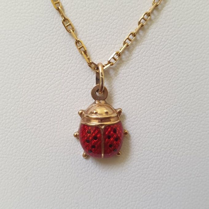 Ladybird Charm Pendant in 9ct Gold