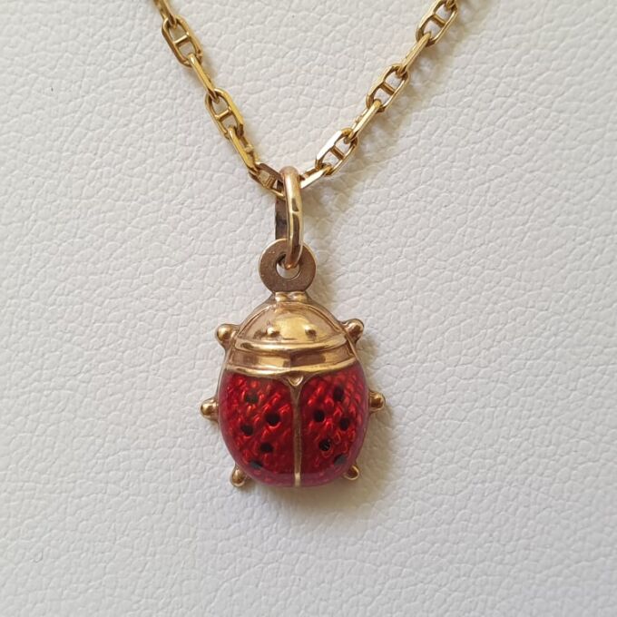 Ladybird Charm Pendant in 9ct Gold