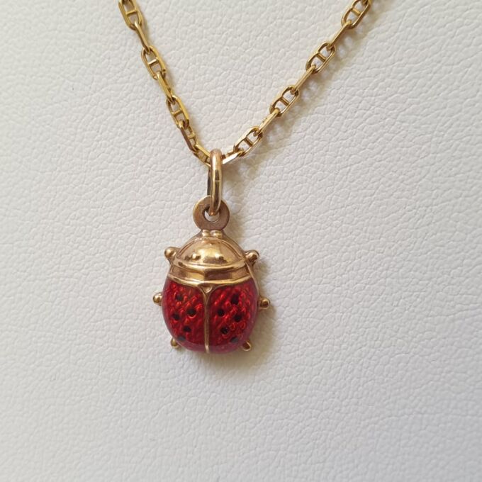 Ladybird Charm Pendant in 9ct Gold