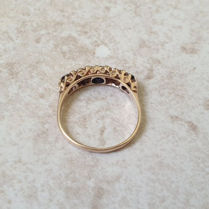 Sapphire and Diamond Ring in 9ct Gold