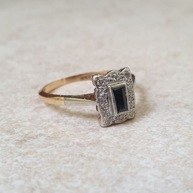 Sapphire and Diamond Ring in 18ct Gold and Platinum