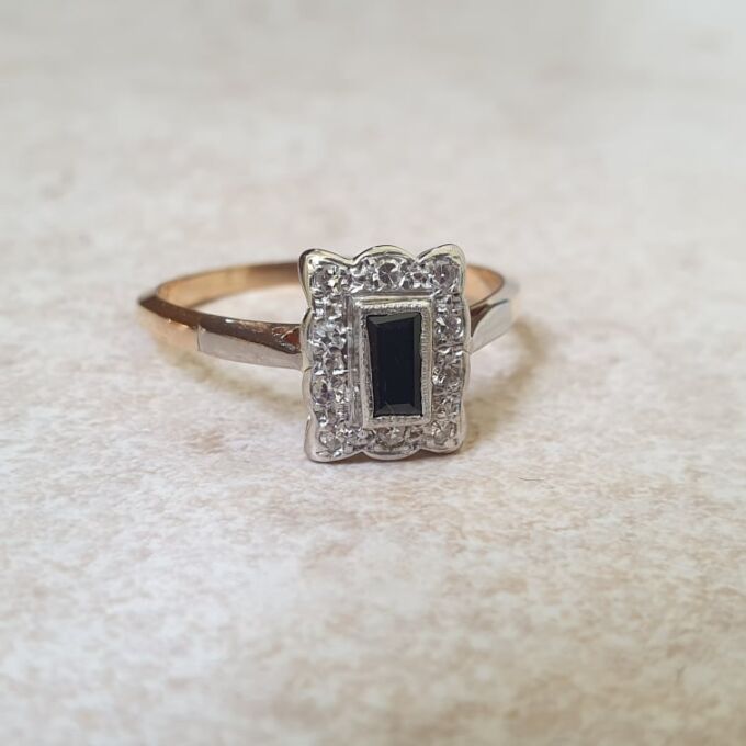 Sapphire and Diamond Ring in 18ct Gold and Platinum