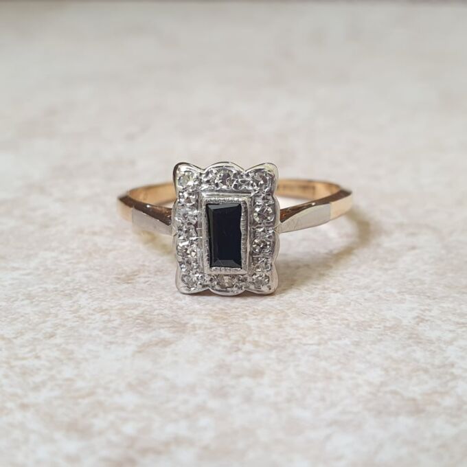 Sapphire and Diamond Ring in 18ct Gold and Platinum