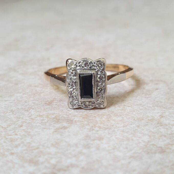 Sapphire and Diamond Ring in 18ct Gold and Platinum