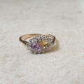 Citrine and Amethyst Ring in 9ct Gold