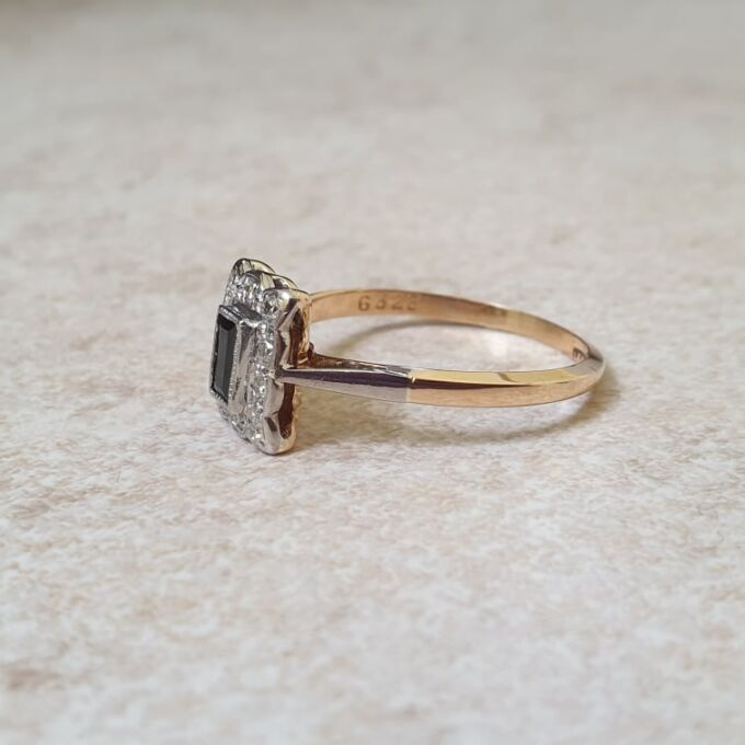 Sapphire and Diamond Ring in 18ct Gold and Platinum