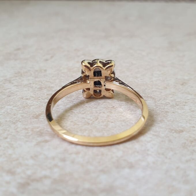 Sapphire and Diamond Ring in 18ct Gold and Platinum