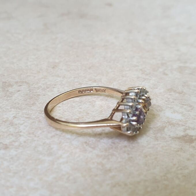 Citrine and Amethyst Ring in 9ct Gold