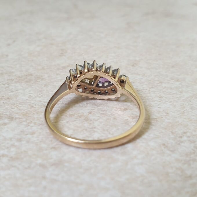 Citrine and Amethyst Ring in 9ct Gold