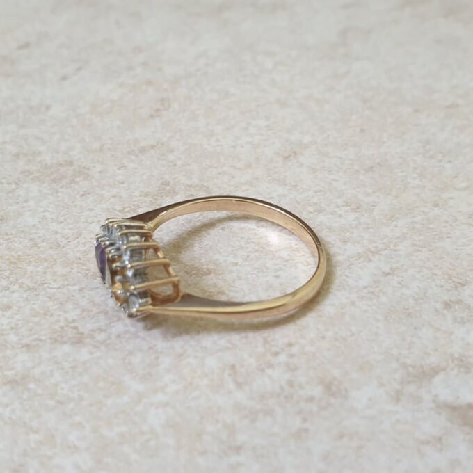 Citrine and Amethyst Ring in 9ct Gold