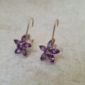 Amethyst Star Earrings in 9ct Gold