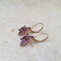 Amethyst Star Earrings in 9ct Gold