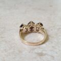 Three Stone Smoky Quartz Ring in 9ct Gold