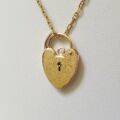 Engraved Padlock in 9ct Gold