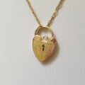 Engraved Padlock in 9ct Gold