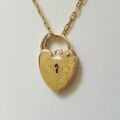 Engraved Padlock in 9ct Gold