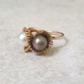 Pearl Toi et Moi Ring in 9ct Gold