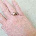 Pearl Toi et Moi Ring in 9ct Gold