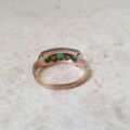 Antique Green and White Ring in 9ct Gold