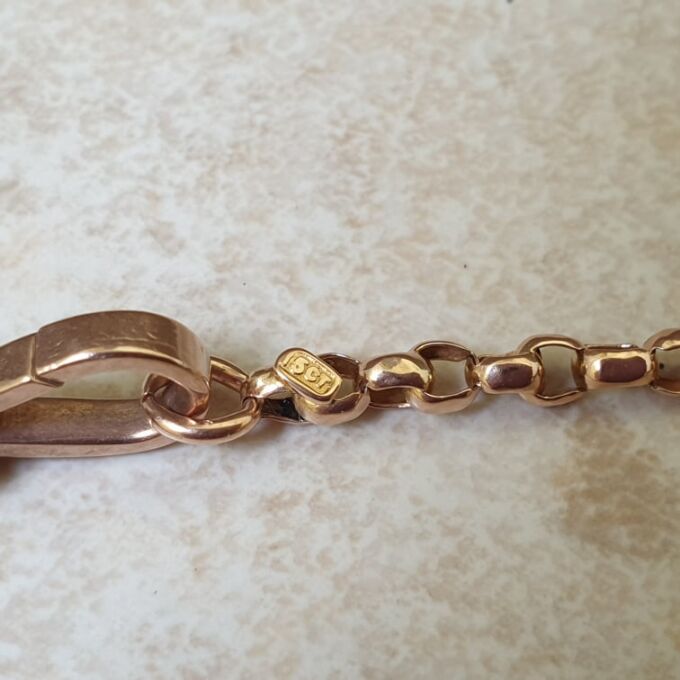 Edwardian Rolo or Belcher Chain with Dog Clip