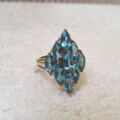 Statement Blue Topaz Ring in 9ct Gold