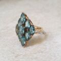 Statement Blue Topaz Ring in 9ct Gold