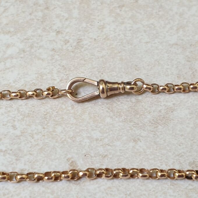 Edwardian Rolo or Belcher Chain with Dog Clip
