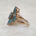 Statement Blue Topaz Ring in 9ct Gold