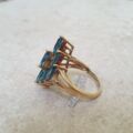 Statement Blue Topaz Ring in 9ct Gold