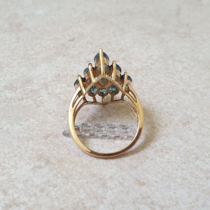 Statement Blue Topaz Ring in 9ct Gold