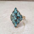 Statement Blue Topaz Ring in 9ct Gold
