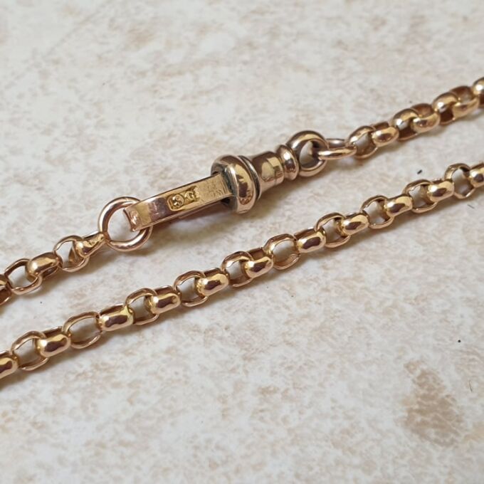 Edwardian Rolo or Belcher Chain with Dog Clip