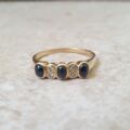 Cabochon Sapphire and Diamond Ring in 18ct Gold