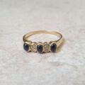 Cabochon Sapphire and Diamond Ring in 18ct Gold