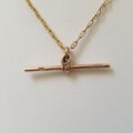 Old Plain Albert or T Bar in 9ct Gold