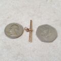 Old Plain Albert or T Bar in 9ct Gold