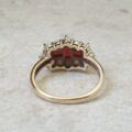 Opal and Garnet Boat Ring in 9ct Gold